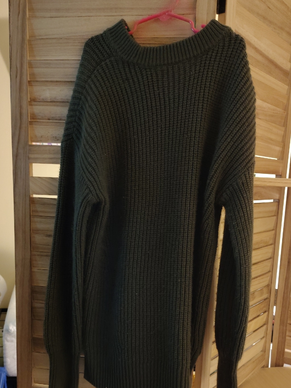 Chunky Knit Olive Green Sweater